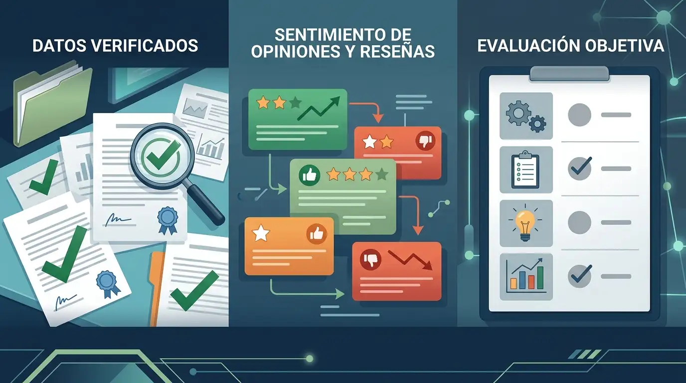 Ilustración editorial para evaluar opiniones sobre CHEXX mediante hechos, señales positivas, señales negativas y una lista de comprobación